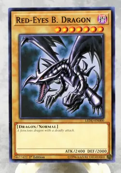 YuGiOh Red-Eyes B. Dragon LEDU-EN000 & MIL1-EN027 1st Edition Yu-Gi-Oh! Mint - Image 1
