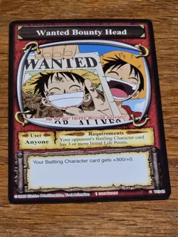 Monkey D. Luffy Vintage One Piece The Quest Begins Wanted Bounty Head 2005 NM - Image 1