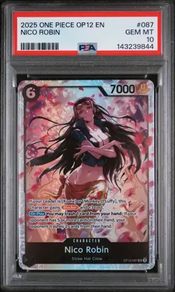 Nico Robin #087 2025 One Piece OP12 Legacy Of The Master • PSA 10 - Image 1