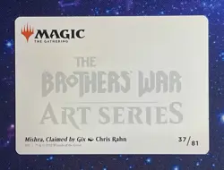 MTG, Mishra, Claimed by Gix Art Card, Art Series: The Brothers’ War 37/81 - Image 2