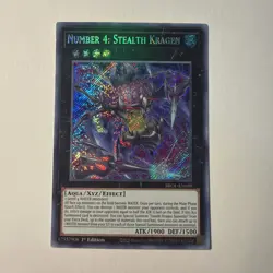 Yugioh Card Number 4: Stealth Kragen BROL-EN030 1st Edition Secret Rare NM - Image 1