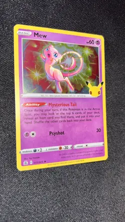 Mew 011/025 Holo Rare Pokemon Celebrations NM-Mint 25th Anniversary Card - Image 1