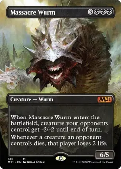 Massacre Wurm 316 Mythic Foil Borderless Core Set 2021 MTG NM - Image 1