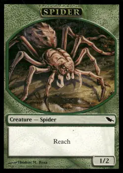 Spider Token 6 Token Shadowmoor Magic: The Gathering LP - Image 1