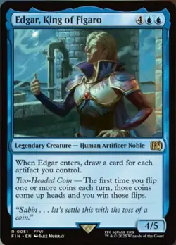 x1 Edgar, King of Figaro - Foil R MTG Final Fantasy M/NM, English - Image 1