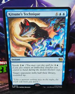 magic the gathering - Kitsune's Technique - Instant - Rare - Sneak - Mill - Blue - Image 1