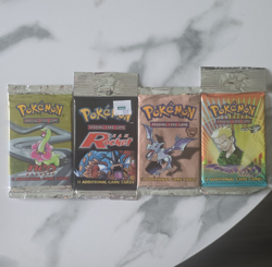 Pokemon Neo Genesis, Rocket, Fossil, Gym Heroes Booster Packs Sealed Heavy all 4 - Image 1
