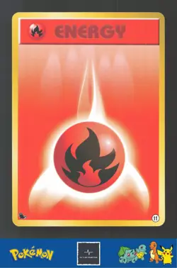 1999 Japanese Pokemon Squirtle / Bulbasaur VHS Deck Fire Energy #11 - Image 1