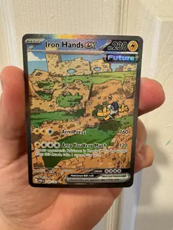 Pokemon Holo Full Art Iron Hands EX 248/182 SIR Paradox Rift NM - Image 1