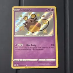 Pokemon Dedenne SV051/SV122 Shining Fates Shiny Holo Rare Basic 70HP English - Image 1