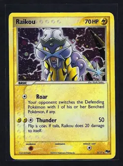 Raikou 3/17 Holo Rare POP Series 2 Pokemon Card - Image 1