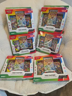 6X LOT Pokemon TCG - First Partner Illustration Collection Box - Series 1 SEALED - Image 1