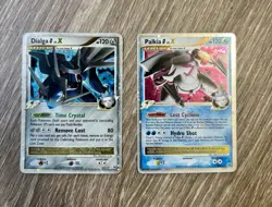 Pokemon Platinum Rising Rivals Dialga G LV.X Palkia G LV.X Holo Level-Up SP Lot - Image 1
