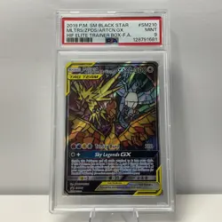 2019 POKEMON SM BLACK STAR PROMO FULL ART/MOLTRES & ZAPDOS & ARTICUNO GX PSA 9 - Image 1