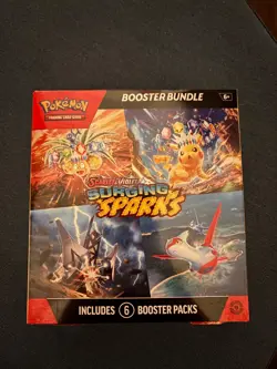 Pokemon Surging Sparks SV08 Booster Bundle TCG 6 packs free shiping - Image 1