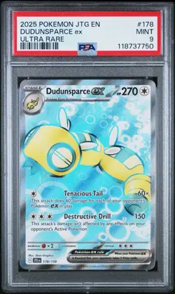 Dudunsparce ex 2025 Pokemon Journey Together 178/159 Ultra Rare PSA 9 - Image 3