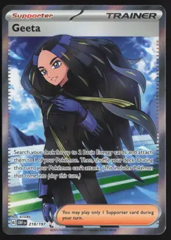 Geeta 218/197 Ultra Rare Obsidian Flames Pokemon Near Mint - Image 1
