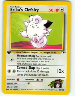 Erika's Clefairy - 1st Edition - 25/132 Gym Heroes- WOTC - Pokemon TCG - 2000 - Image 1