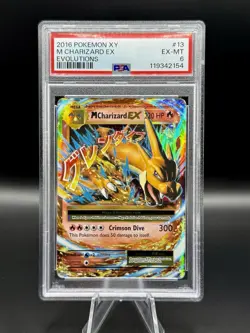 Mega Charizard EX 13/108 Pokemon XY Evolutions Holo PSA 6 ENGLISH 2016 - Image 1