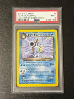 2002 Pokemon Legendary Collection Dark Blastoise #4 PSA 9 - Image 1