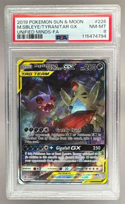 2019 Pokemon Sun & Moon Unified Minds 226 Mega Sableye Tyranitar GX PSA 8 4794 - Image 1