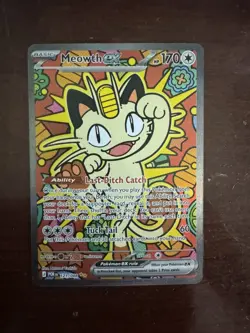 Meowth ex SAR 121/088 Perfect Order English Pokemon Full Art NM Pack Fresh - Image 1