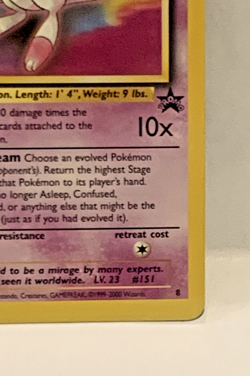 Mew 8 Non Holo Promo Black Star LP 1999 Pokemon Rare WOTC TCG - Image 3