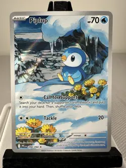 Pokemon TCG Piplup 098/094 Phantasmal Flames IR Illustration Rare Full Art NM - Image 1