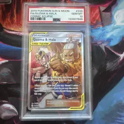 Pokemon Guzma & Hala Cosmic Eclipse Gull Art 229 PSA 10 Gem Mint - Image 1