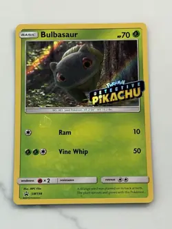 Bulbasaur 2019 (Detective Pikachu Stamped) SM198 Sm Holo Pokemon - Image 1