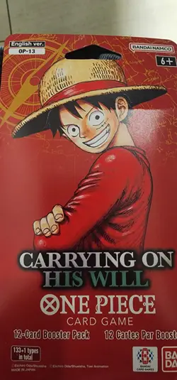 One Piece OP-13 CARRYING ON HIS WILL Sleeved Booster Pack - English Version! - Image 1