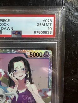 2022 One Piece TCG Boa Hancock #78 Romance Dawn OP01 - PSA Gem Mint - English - Image 2