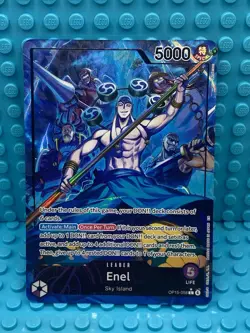 One Piece CCG Enel Leader OP15-058 Alt Art Adventure On Kami’s Island - Image 1