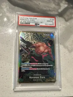 One Piece CCG Roronoa Zoro JP 2nd Anniversary (English Version) - Image 2