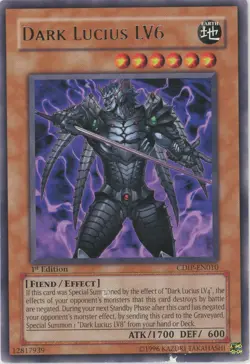 Yugioh Dark Lucius LV6 CDIP-EN010 Rare LP - Image 1