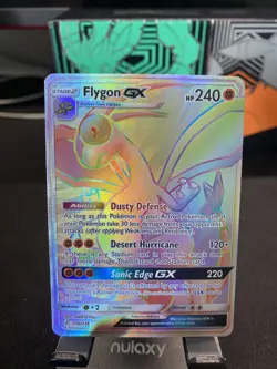 Pokemon Flygon GX 256/236 Full Art Secret Rare Sm-Cosmic Eclipse Holo 240HP - Image 1