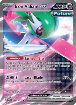 Iron Valiant ex (#089/182) - Holofoil SV - Paradox Rift NM Pokemon - Image 1