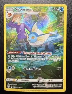 Vaporeon TG02/TG30 Swsh09: Brilliant Stars Trainer Gallery Holo Pokemon TCG - Image 3