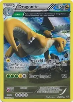 Dragonite (52 Delta, #52/108) - Reverse Holofoil XY - Roaring Skies MP Pokemon - Image 1