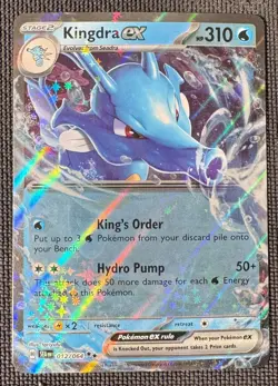 KINGDRA EX 012/064 DOUBLE RARE SHROUDED FABLE POKEMON HOLO NM - Image 1