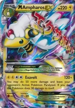 M Ampharos EX (#28/98) - Holofoil XY - Ancient Origins LP Pokemon - Image 1