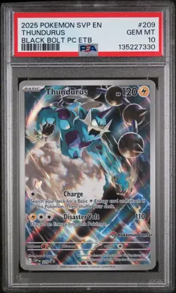 Thundurus Black Bolt Pokemon Center Etb Black Star Promo SVP209 PSA 10 - Image 1