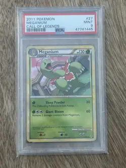 2011 Pokemon Call Of Legends Meganium 27/95 PSA 9 Mint - Image 1
