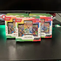 Pokemon TCG First Partner Illustration Collection Box Series 1 (LOT OF 5 SEALED) - Image 1