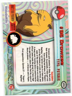2000 Topps Pokemon TV Series 2 #96 Drowzee FREE SHIPPING - Image 2