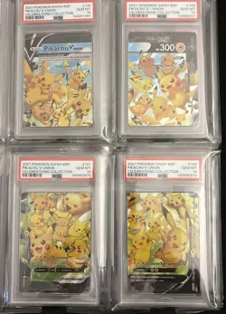 2021 Pokemon Celebrations SWSH English Pikachu V-Union Set PSA 10 - New Cert - Image 1