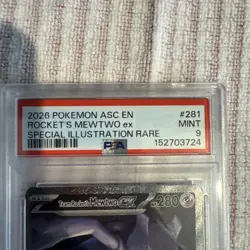 2026 POKEMON ASC SPECIAL ILLUSTRATION RARE #281 TEAM ROCKET'S MEWTWO EX PSA 9 - Image 3