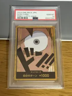One Piece Luffy PSA10 Super Parallel DON Card Rare Collector Promo - Image 1