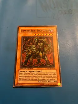 YUGIOH Super Rare Phantom Beast Rock-Lizard FOTB-ENSE1 - Image 1