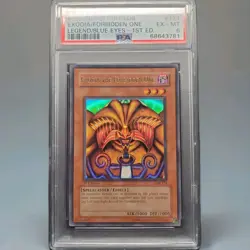 Yu-Gi-Oh 2002 Exodia Forbidden One LOB-124 1st Edition PSA 6 - Image 1